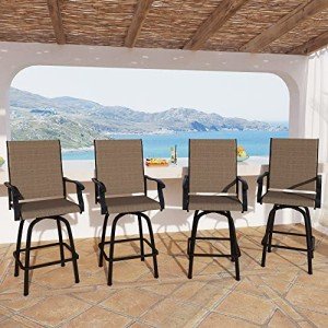 MFSTUDIO Outdoor Bar Stools Set - 4 Pack