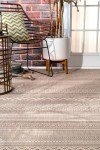 Erlinda Beige Weather Resistant Outdoor Area Rug