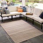 Erlinda Beige Weather Resistant Outdoor Area Rug