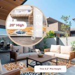 Floral Indoor/Outdoor Area Rug - 5x8 Size