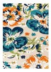 Floral Non-Shedding Outdoor Area Rug 5' x 7