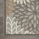 Tropical Botanical Easy-Clean Area Rug for Outdoors