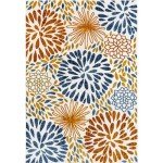 Floral Indoor/Outdoor Area Rug - 5x8 Size