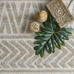 Kamryn Textured Tribal 8x10 Area Rug - Beige
