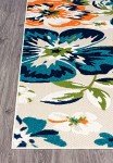 Floral Non-Shedding Outdoor Area Rug 5' x 7