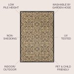 Madrid Vintage Filigree Indoor/Outdoor Area Rug 5x8