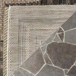 8' x 10' Natural/Black Outdoor Patio Area Rug