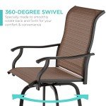 Set of 2 Swivel Barstools for Patios