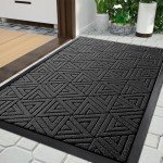 Yimobra Heavy Duty Outdoor Welcome Mat, Black