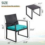 Shintenchi 3-Piece Modern Wicker Patio Set