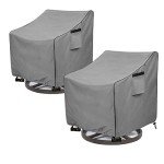 2-Pack Waterproof Outdoor Swivel Chair Covers
