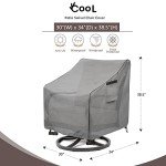 2-Pack Waterproof Outdoor Swivel Chair Covers