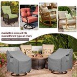 2-Pack Waterproof Outdoor Swivel Chair Covers