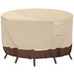 Vailge Waterproof Round Patio Furniture Cover - Beige