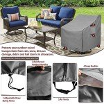 2-Pack Waterproof Outdoor Swivel Chair Covers