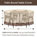 Vailge Waterproof Round Patio Furniture Cover - Beige