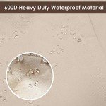 Vailge Waterproof Round Patio Furniture Cover - Beige