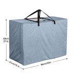 Cushion Storage Bag with Window - Grey 33"x27"x16