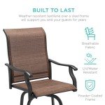 Set of 2 Swivel Barstools for Patios
