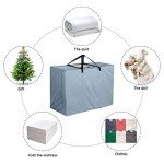 Cushion Storage Bag with Window - Grey 33"x27"x16