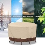 Vailge Waterproof Round Patio Furniture Cover - Beige