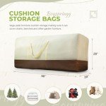 60" Waterproof Outdoor Cushion Storage Bag
