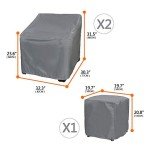 3-Piece Outdoor Patio Furniture Cover Set