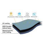 3-Piece Outdoor Patio Furniture Cover Set