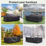 Heavy Duty Waterproof Patio Furniture Set Cover