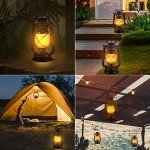 Vintage Solar Lanterns with Dancing Flame - 2 Pack