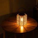 Solar Lanterns 2-Pack: Waterproof Rattan Hanging Lights