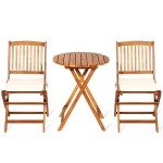 Giantex 3-Piece Wood Patio Bistro Set