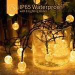 2-Pack Solar Crystal Globe String Lights - 72FT