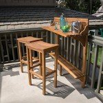 Christopher Knight Home 3-Pc Caribbean Balcony Bar Set