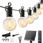 Brightown 58FT Solar Outdoor String Lights with Remote
