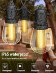 48FT Waterproof LED String Lights for Outdoors