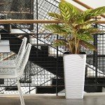 Tall White Planter Pots - 2-Pack Set