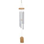 Silver Metal Tube Wind Chime for Outdoor Spaces
