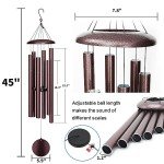 Large 45'' Bronze Wind Chimes for Outdoors