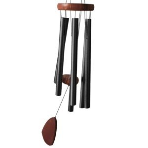 Large 37-Inch Outdoor Wind Chimes - Black