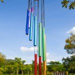 Colorful Outdoor Wind Chimes with 12 Aluminum Tubes