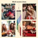 Colorful Outdoor Wind Chimes with 12 Aluminum Tubes