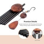 Large 37-Inch Outdoor Wind Chimes - Black