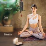 Large 37-Inch Outdoor Wind Chimes - Black