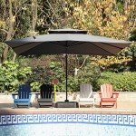 Large 10x13FT Cantilever Patio Umbrella with 360° Rotation