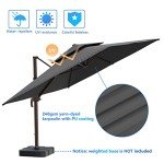 Large 10x13FT Cantilever Patio Umbrella with 360° Rotation