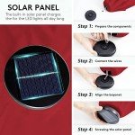 9FT LED Solar Patio Umbrella - Red