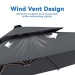 Large 10x13FT Cantilever Patio Umbrella with 360° Rotation