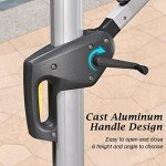 10' x 13' Solar LED Cantilever Patio Umbrella