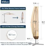 Bluu Banyan 10 ft Cantilever Patio Umbrella